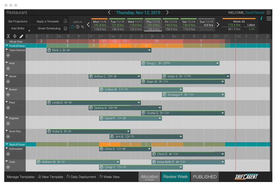 screenshot of Shift Agent
